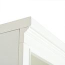 Retro Style 75'' Tall Display Shelf With Cabinet For Hallways Living Room Kitchen - White