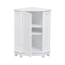 Bathroom Cabinet Triangle Corner Storage Cabinet With Adjustable Shelf Modern Style