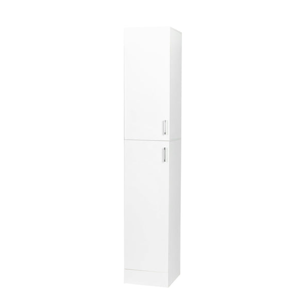 Freestanding Cabinet With Inadjustable Shelves And Two Doors For Kitchen, Dining Room - White