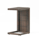 Bucharest - End Table C Shaped Side Table Rattan - Brown