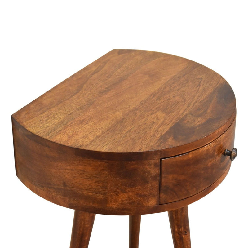 Semi Circle Nightstand - Chestnut