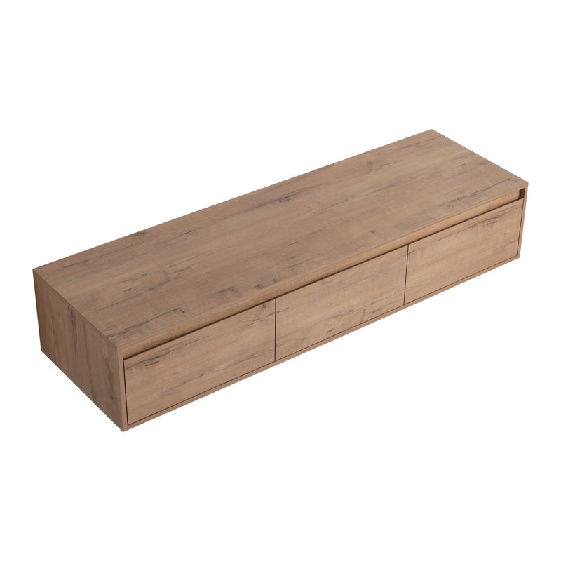 Modern Minimalist Bathroom Cabinet With Soft Close Drawers And Floating Mounting Design