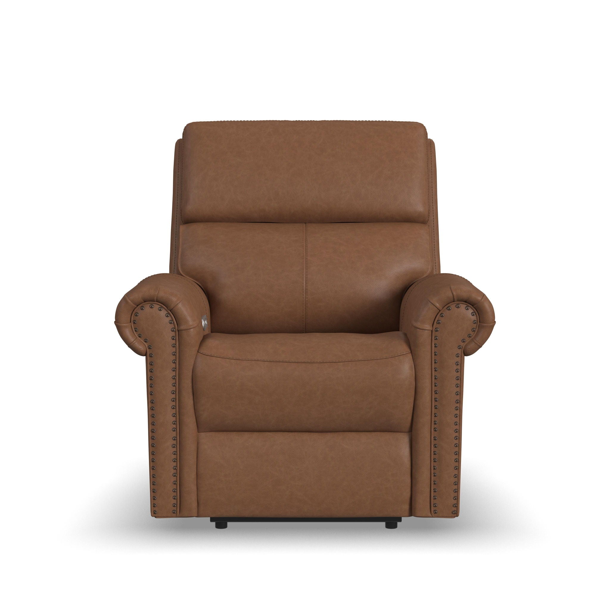 Bernard - Power Recliner With Power Headrest & Lumbar With Nailhed Trim