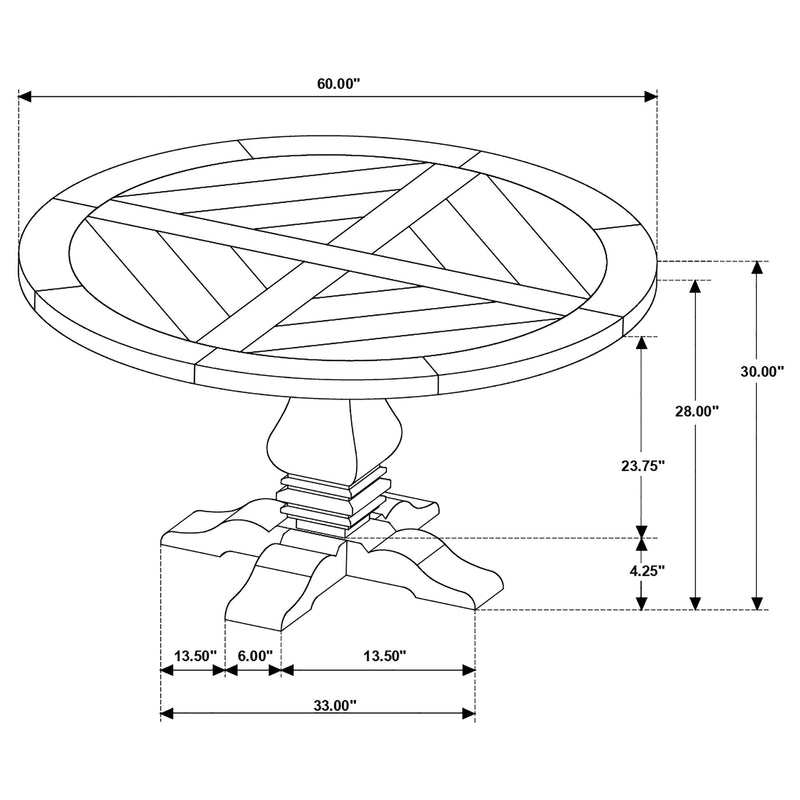 Florence - Round Pedestal Dining Table