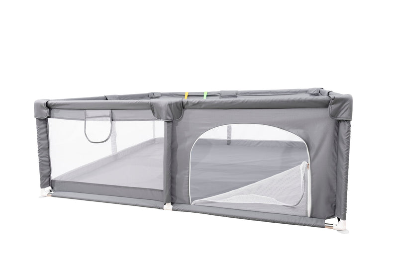 Fabric Baby Playpen, Baby Fence Play Area With Anti Slip Base - Gray