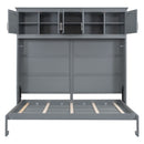 Murphy Modern Bed With Top Cabinets For Space Saving And Comfort