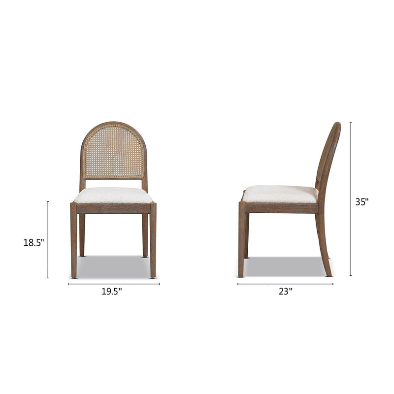 Panama - Curved Cane Side Dining Chair (Set of 2)