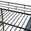 Loft Bed With Desk, Shelves, Power Outlet, LED Light And Wardrobe