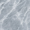 Michelle - Dining Table With Double Pedestal Marble Detailing - Gray