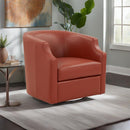 Emmett - Swivel Glider Barrel Chair With Clip Arm Design