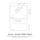 Drop In Kitchen Sink, 16 Gauge Stainless Steel, Single Bowl, Topmount Basin