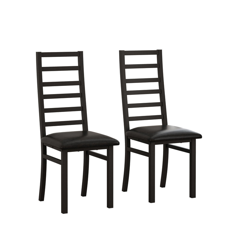 Metal Dining Chairs With Steel Legg, High Back Armless Design