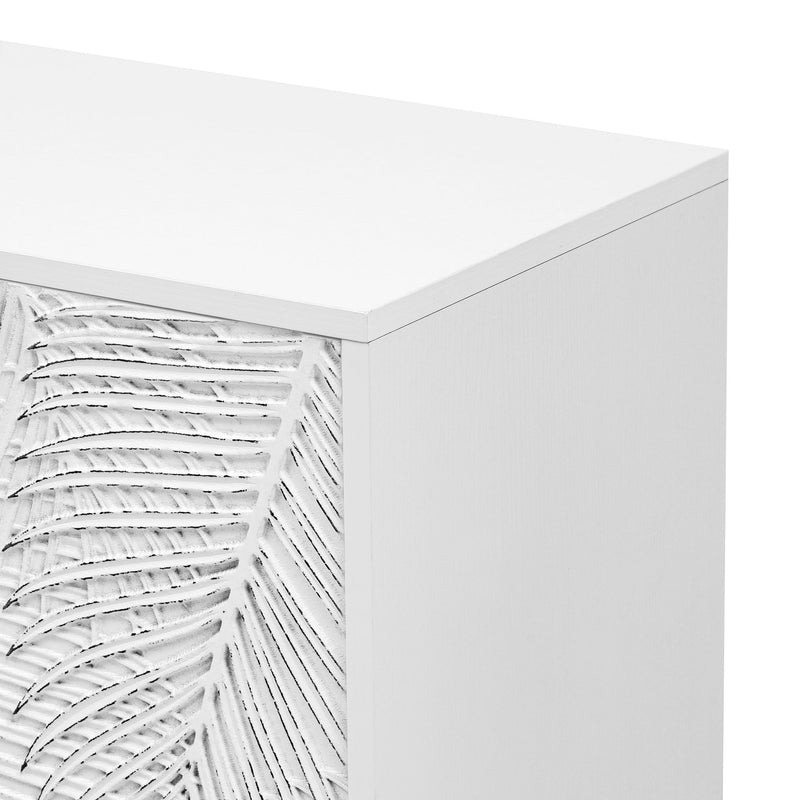 Modern TV Stand With 2 Spacious Storage Space And Anti-Tip Device