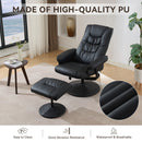 Recliner Chair With Ottoman, 360° Swivel Massage Lounge Chair With 5-Point Vibration & Heated Seat