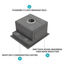 Modern Undermount Bar Sink With Folding Faucet