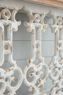 Classic Vintage Wash Console Table With Wood Top - Brown / Antique White