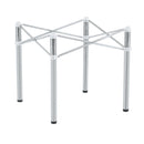 Simple Silver Stainless Steel Folding Table Frame Multifunctional Space Saving Design.Separate Folding Table Legs That Can Be Paired With Various Sizes And Styles Of Tabletops - Silver
