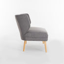 Elegant Classic Upholstered Loveseat With Curved Backrest