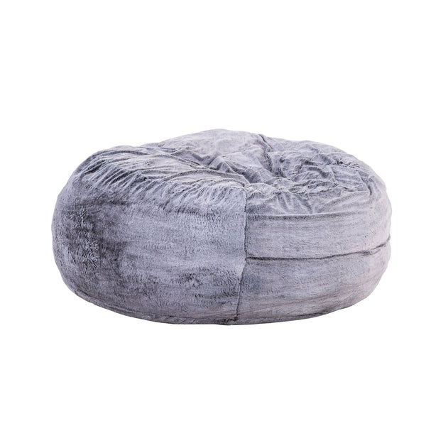 Classic 5Ft Memory Foam Bean Bag Chair, Soft Comfort Lounger - Purple