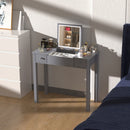 Vanity Table With LED Lights, Flip-Top Mirror And 2 Drawers, Jewelry Storage