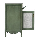Bathroom Vanity With Rectangle Sink, Tip Out Tray - Antique Blue Green