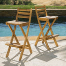 Outdoor Acacia Wood Folding Patio Barstool