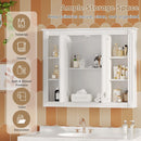 Wall-Mounted Medicine Cabinet With Adjustable Shelf, Soft-Closing Hinges - White