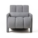 Modern Upholstered Accent Chair, Comfortable Linen Fabric With A Pillow For Living Room