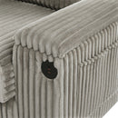 Modern 4 Seater Corduroy Sofa Couch With USB Ports And Hidden Storage