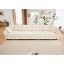 Modern Sofa & Pillows, Textured Cover, High Rebound Cushions