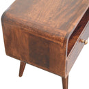 Solid Wood Curved Media Unit