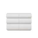 Minimalist Modern 6 Drawer Dresser, Handle Free Design With Wide Storage