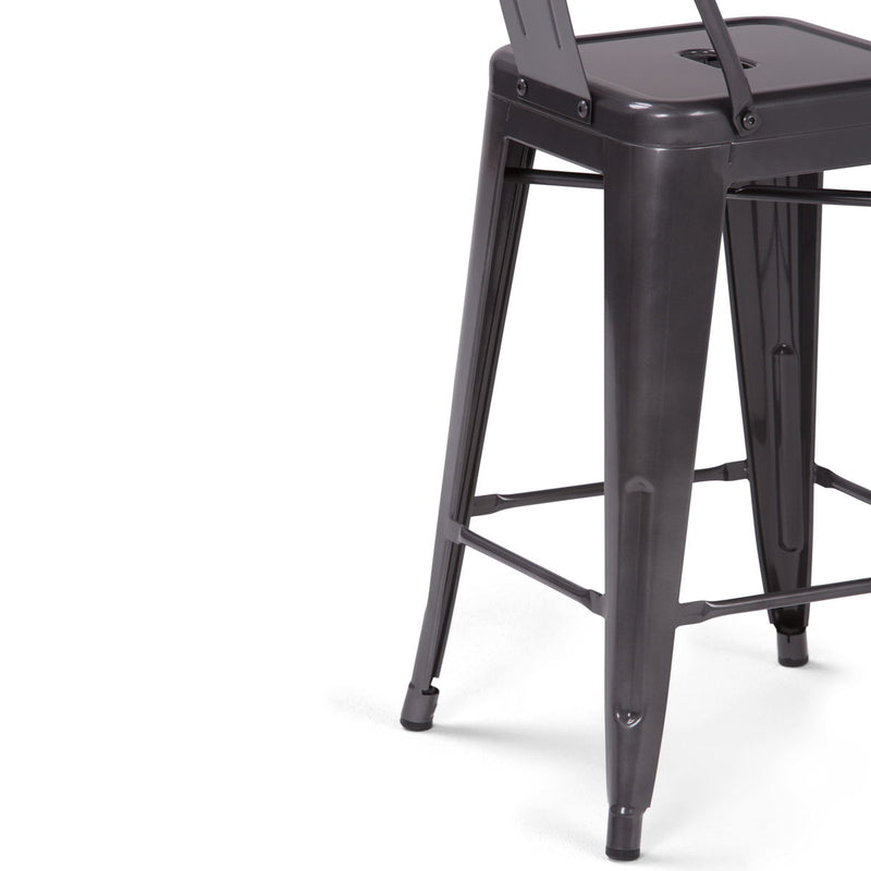 Rayne - Curved Back Metal Stool (Set of 2)