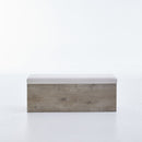 Shelton - Upholstered Flip Top Storage Bench - Ivory / Light Gray / Camel Oak