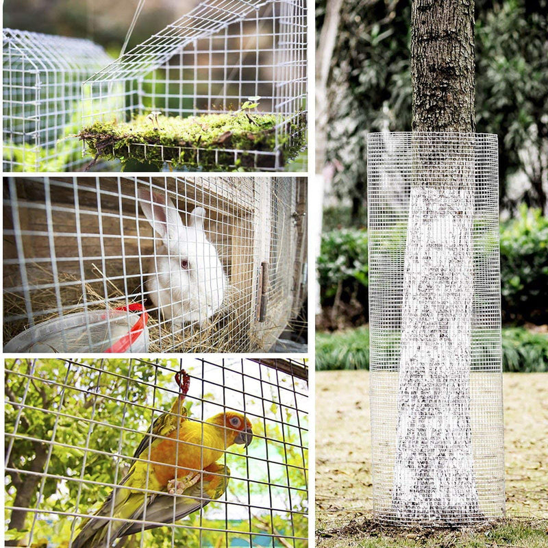 Galvanized Hardware Cloth, Chicken Wire Fence Roll For Garden And Animal Enclosures - Silver