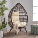 Cutter Teardrop Patio Chair With Water Resistant Cushion - Multi / Brown / Beige