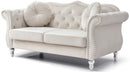 Stylish Flared Arm Loveseat