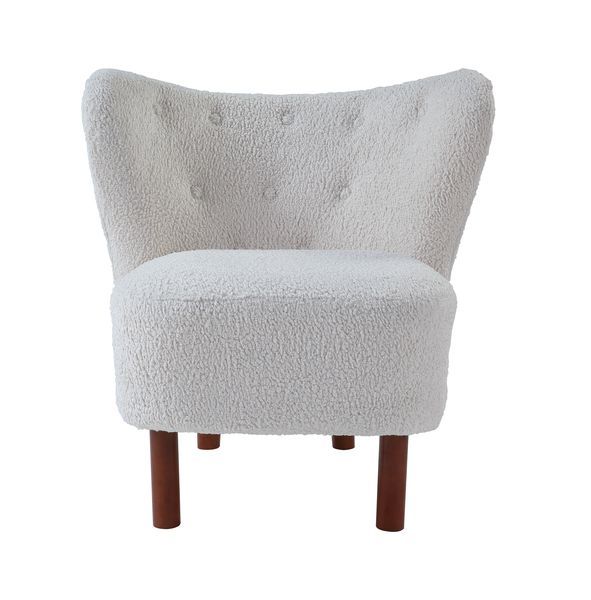 Zusud - Accent Chair - White Teddy Sherpa