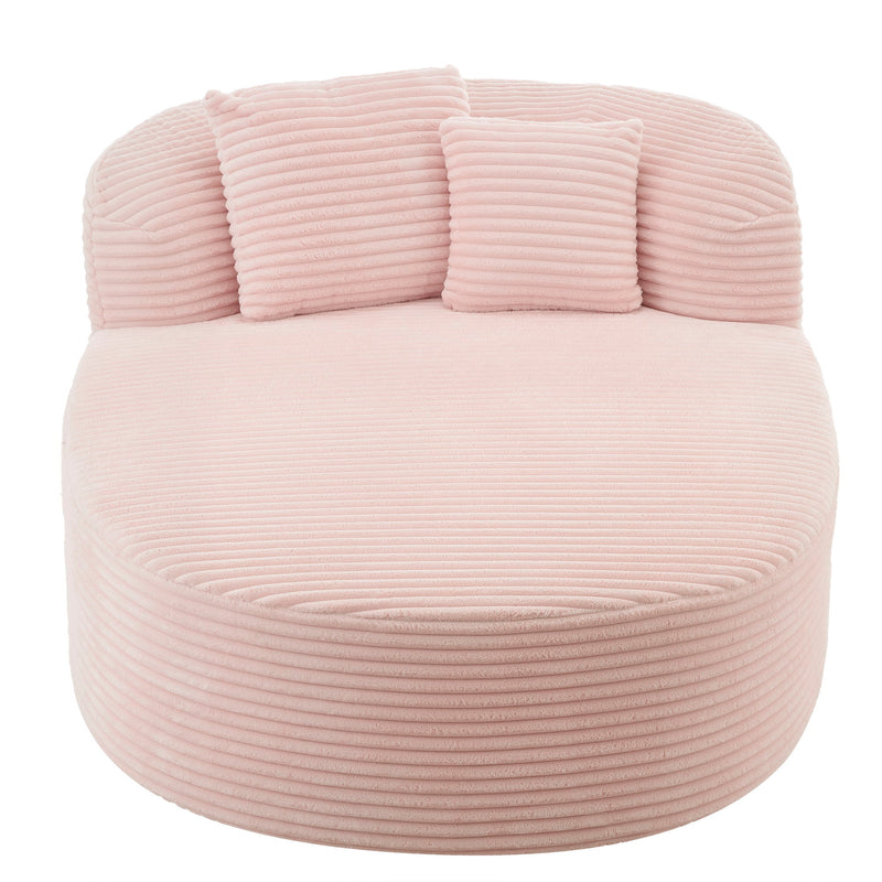 Modern Chaise Lounge Sofa Boneless Couch With Supportive Pillows