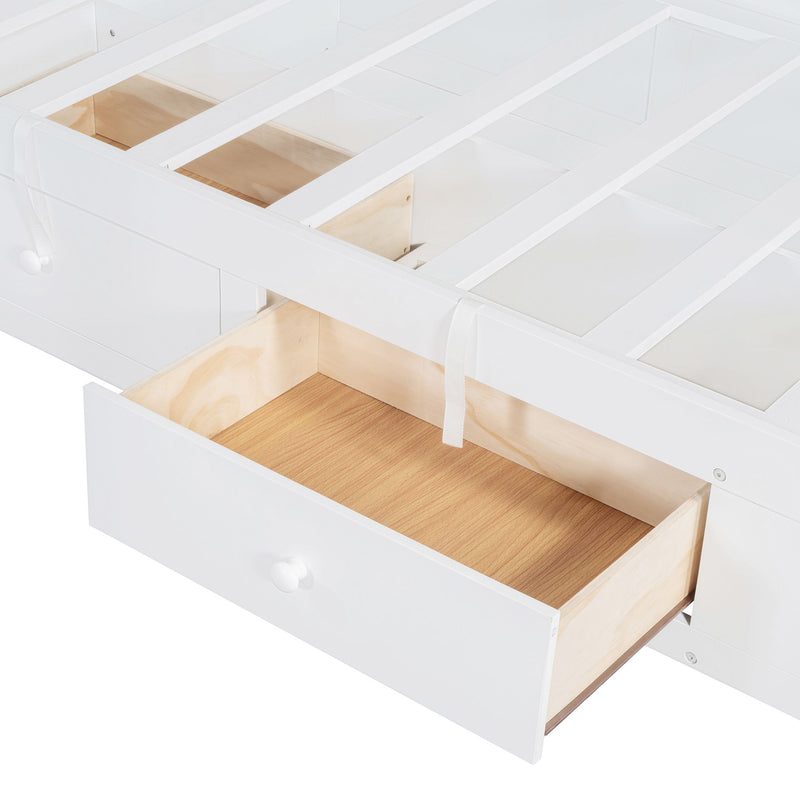 Bunk Bed With Drawers, Wardrobe, Storage Shelves And Hydraulic