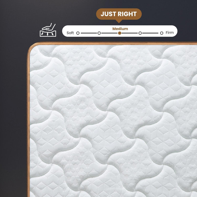 10" Full Plush Hybrid Mattresses With Gel Memory Foam, Individual Pocket Spring Motion Isolation Edge Support - White / Black
