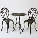 Thomas - 3 Pieces Cast Bistro Set - Black / Gold
