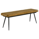 Misty - Leather Upholstered Dining Bench - Antique Camel - Atlantic Fine Furniture Inc