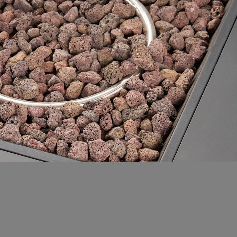 Modern Square Fire Pit With 50,000 Btu