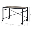 Oklarth - Writing Desk - Rustic Oak & Black