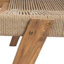 Catania - Outdoor Rope Chaise Lounge (Set of 2) - Teak / Beige