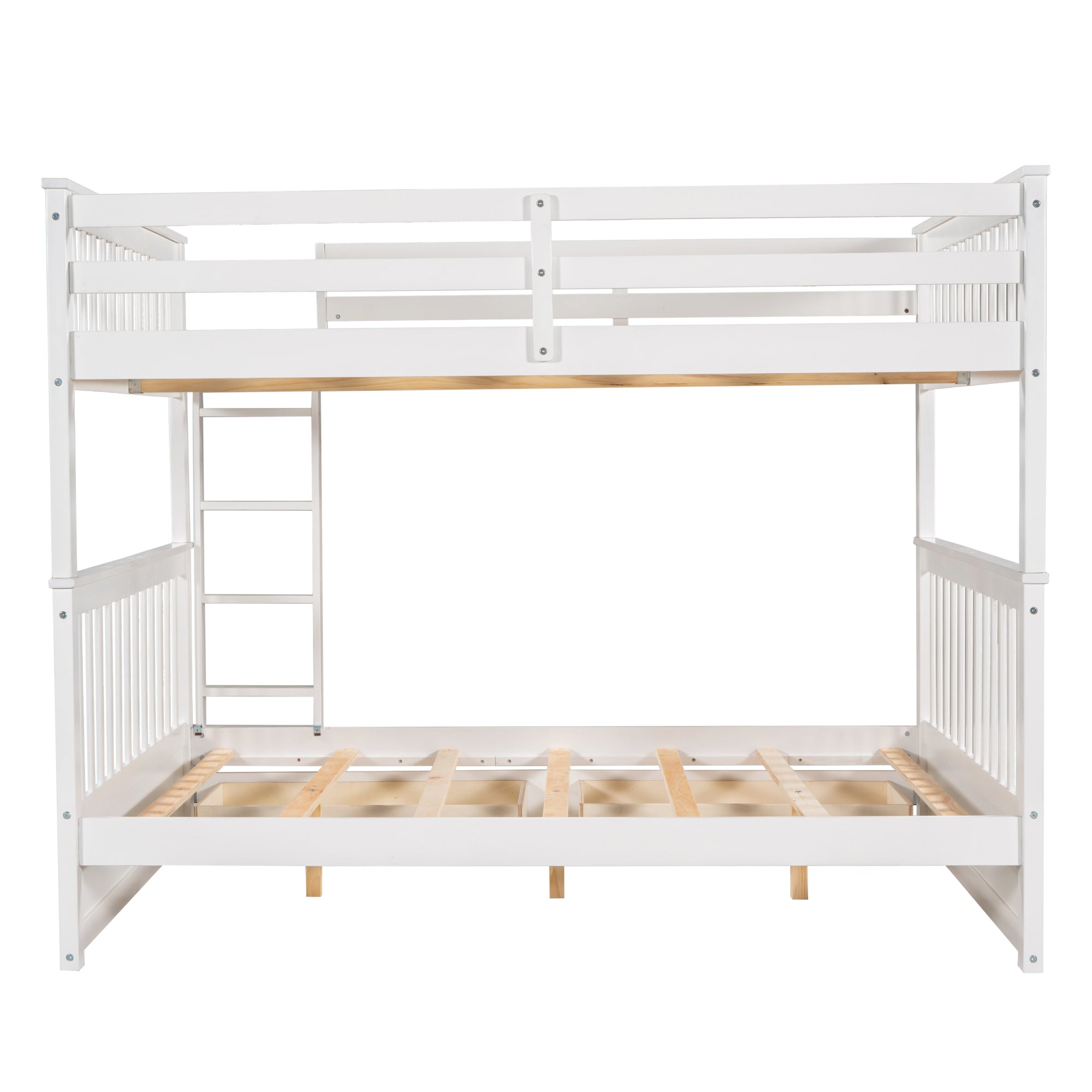 Full-Over-Full Bunk Bed with Ladders and Two Storage Drawers (White)(OLD SKU:LT000365AAK) - Atlantic Fine Furniture Melbourne FL