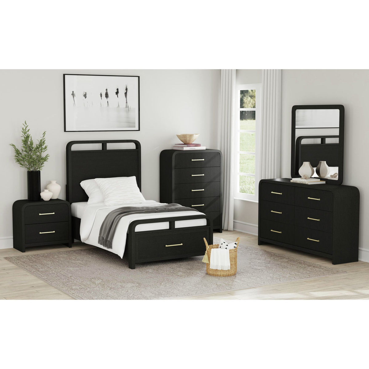 Ridgemont Storage Bed in Black by Elements International, view 37