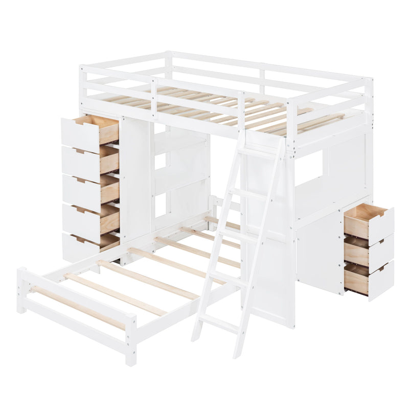 Bunk Bed With LED Light And USB Ports