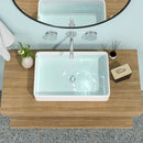 Modern European Design Ceramic Rectangular Vessel Bathroom Sink